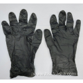 Black nitrile hand gloves , work gloves